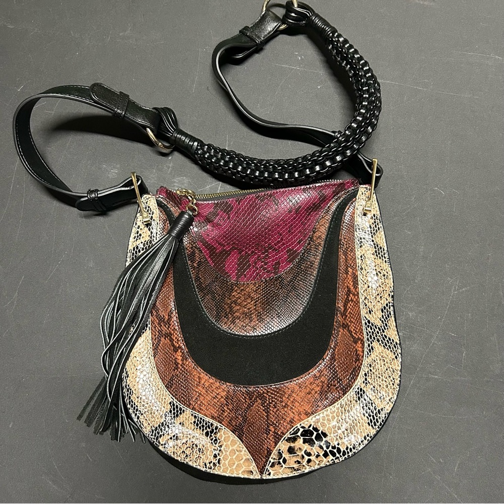 NEW Pristine Sam Edelman Genuine Leather Saddle Bag Cowgirl Country Purse